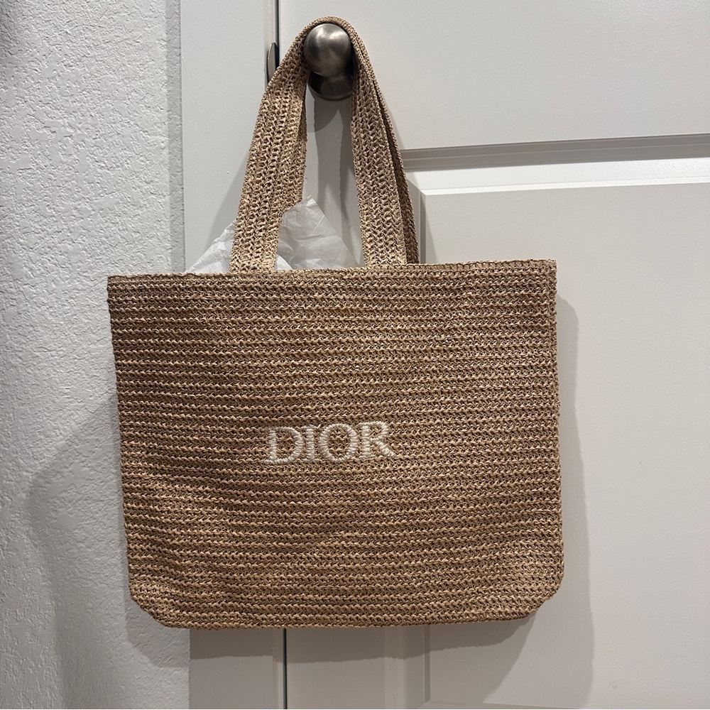 Dior Beige Woven Tote